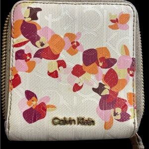 Calvin Klein White Floral Wallet